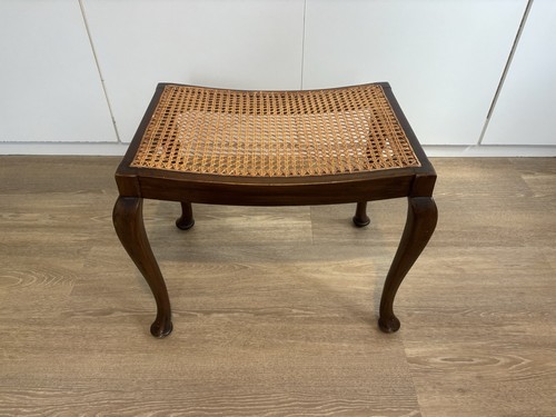 Vintage wood rattan vanity - &,