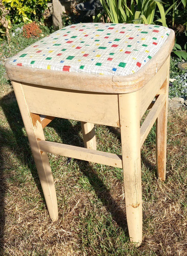 Vintage wooden stool - wooden,