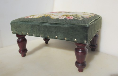 Vintage foot stool pouffe - vintage,