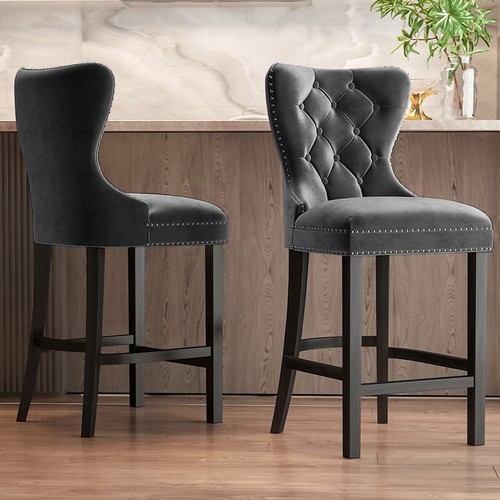 Tufted velvet bar stools thick - velvet,