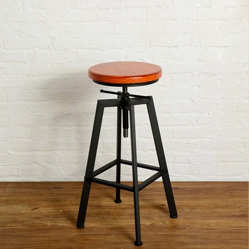 Stool metal wooden industrial - metal,