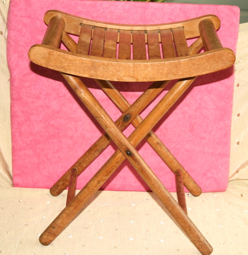 Vintage wooden slatted folding - wooden,