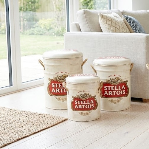 Stella beer artois metal stool - artois,
