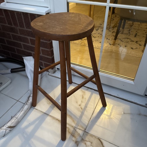 Vintage tall stool seat - vintage,