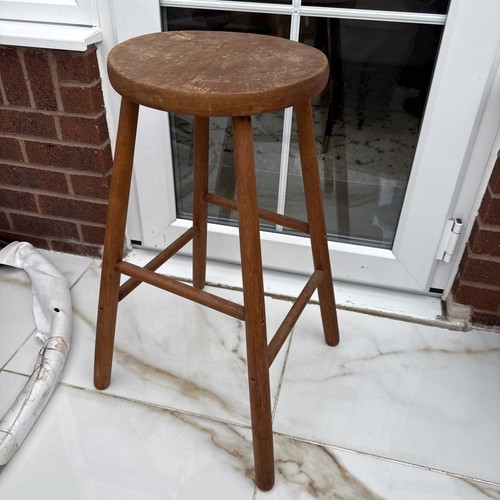 Vintage tall stool seat - vintage,
