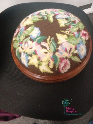 Vintage round needlepoint - vintage,