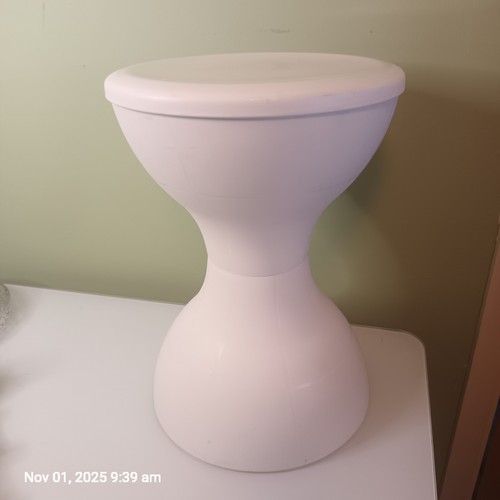 White pioneer plastic stool - pioneer,