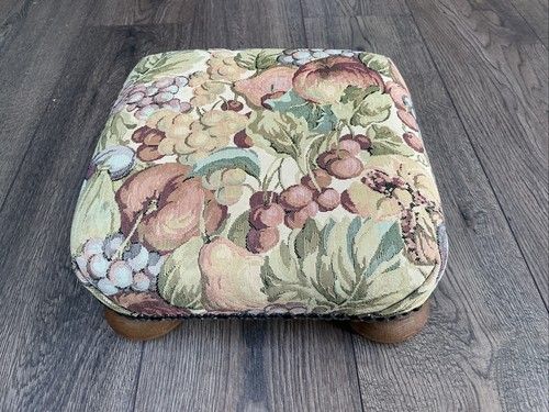 Vintage foot stool tapestry - vintage,