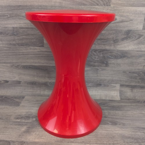 Vintage retro red stamped tam - stamped,