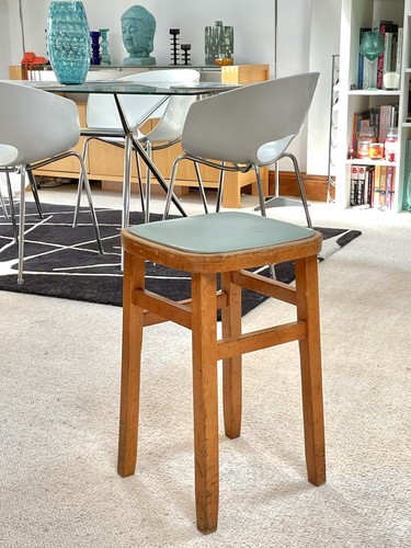 Vintage mid century beech - mid, wood