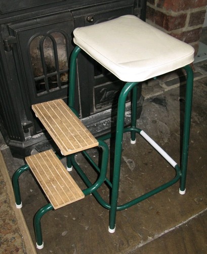Vintage folding kitchen steps - folding,