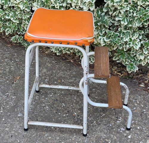 Vintage folding kitchen steps - vintage,
